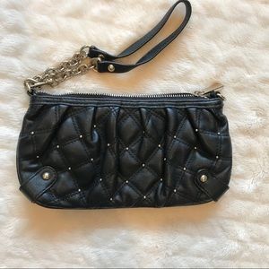 Express faux leather quilted wristlet